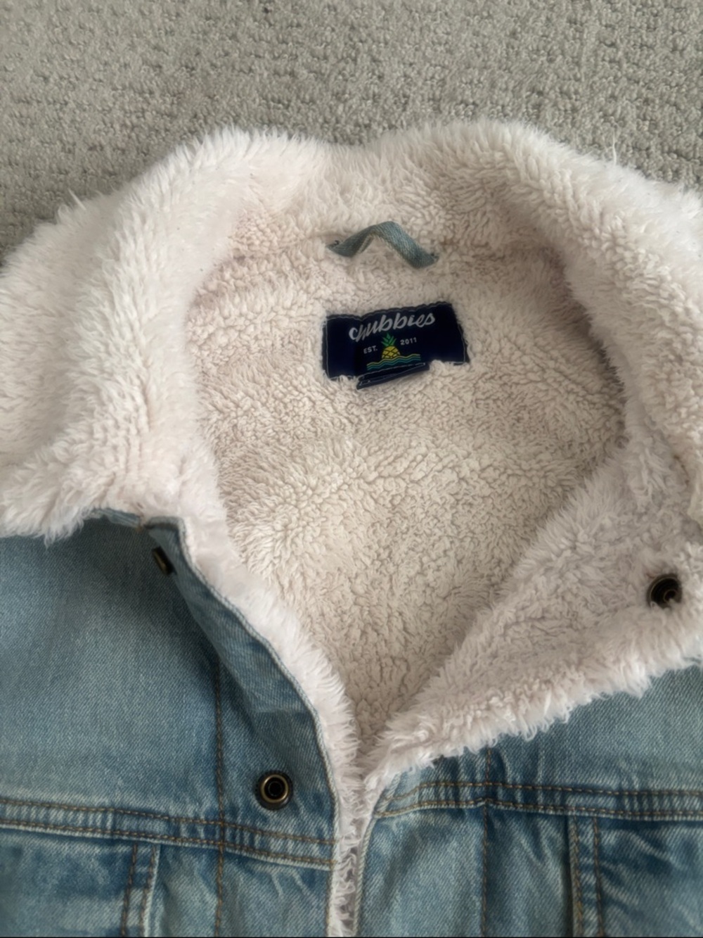Chubbies Denim Jacket w/ Sherpa Lining - Picture 2 of 6